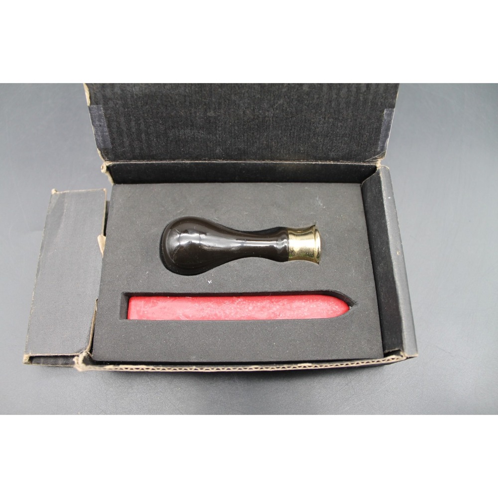 Maker's Mark Wax Seal Kit Stamp & Red Wax Stick Set w/ Box Bill Samuels Jr